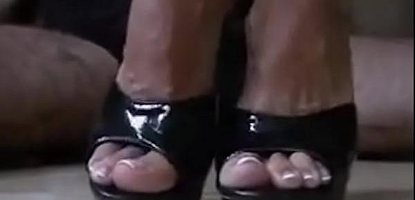  Farrah - white toes shinny heals